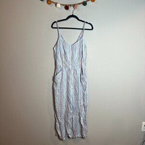 PURE / US light blue pinstriped jumpsuit
